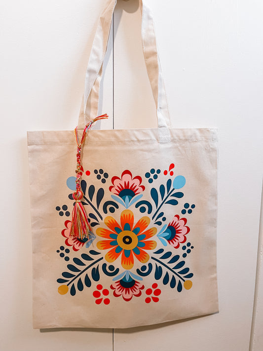 Mexican Flower Tote